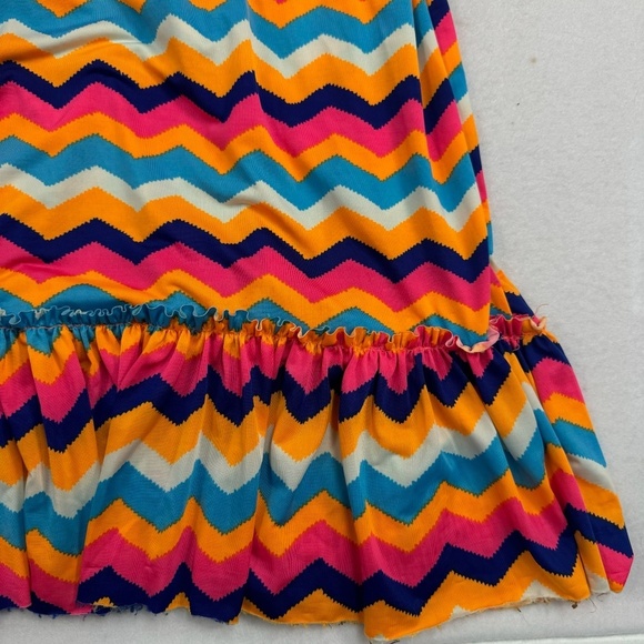 India Boutique Strapless Stretch Maxi Dress Womens One Sz Multicolored Tie Waist - Picture 8 of 10